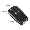 2 Button Car Key Shell Replacement for Chevy Buick Opel Blank Blade Key Fob Case