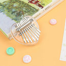 8 Keys Mini Crystal Kalimba Transparent Pocket Musical Finger Thumb Piano  A