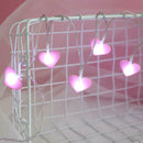 2x 10LEDs Lantern Pink Fairy Love Heart Navidad String LED Lights DIY Home VZV