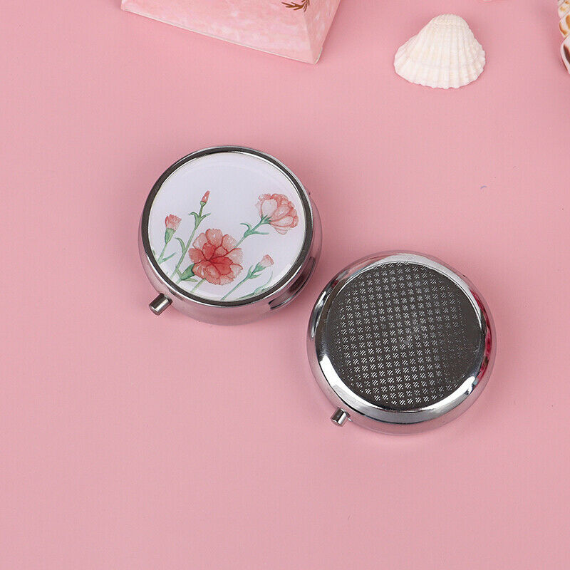 1PC Portable Pill Box Folding Case Metal Pill Cutter Medicine Organizer Stora Bj