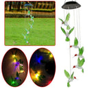 1pcs Solar Color Changing LED Bee Wind Chimes Light Lamp Home Room Garden D