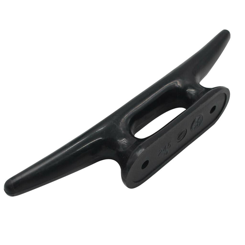 Boat High Impact Nylon Rope Cleat Dock Marine Tie Down 10 inch - Black