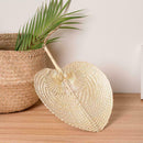 1Pcs DIY Handmade Cooling Fan Creative Peach Shaped Bamboo Fan Woven W0Z9