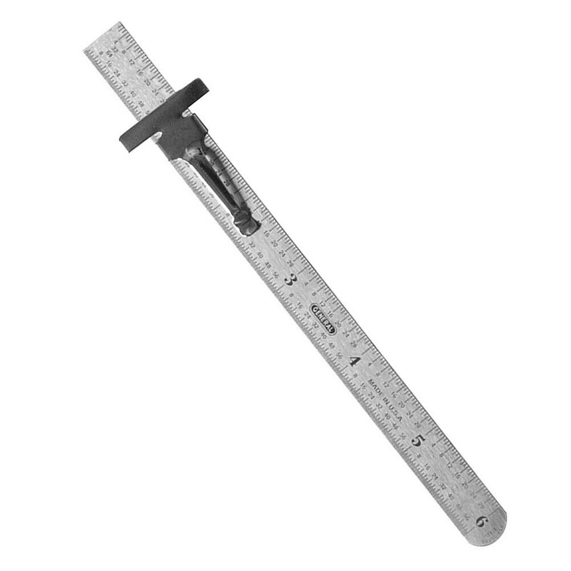 6" Stainless Steel Pocket Rule Handy Ruler with Clip Measuring Tool Efficient