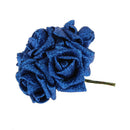 24Pcs Bridal Foam Rose with Glitter Powder Flowers Wedding Home Party Decor
