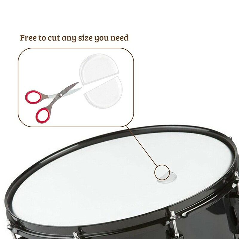 Drum Dampeners 20 Pieces Clear Damper Gel Pads Non-Toxic Soft Drum Damper T