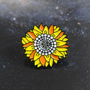 Sunflower Brooches Enamel Badges Jacket Lapel Backpack Decor Jewelry Gift