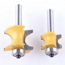 2pcs C3 Carbide Half Round Router Bit 1/2 3/4 -inch Router Milling Cutter Bit