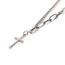 Cross Pendant  Metal  Long Chain Punk Necklace Fashion Women men Jewelry Gi 3C