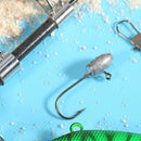 5pcs 2g Exposed Jigging Lead Round Head Barbed Hook Swinbait Fishing Tackle