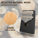 17 Key Maple African Kalimba Mbira Thumb Piano Instrument w/ Tune Hammer