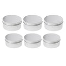 6pcs 200ml 250ml Aluminum Tin Jars, Cosmetic Sample Tins Empty Container, Round