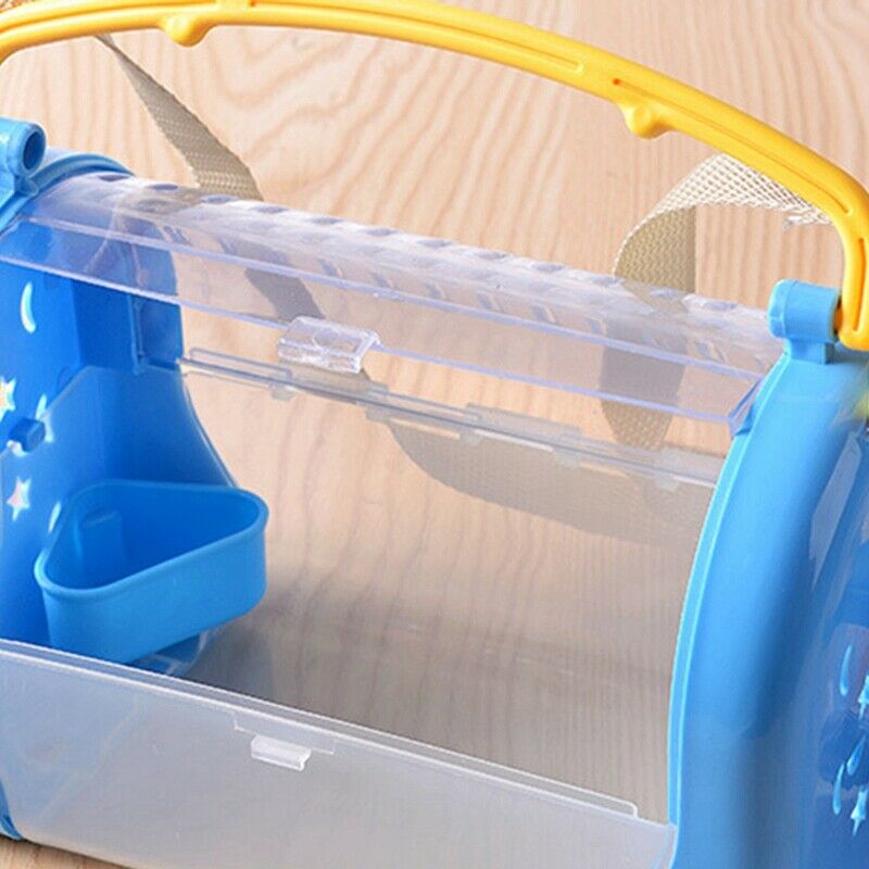 Hamster Cage With Strap Portable Take Out Small Pets Box Bag Breathable Squ