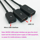 Type-C 3.1 Adapter 3 in 1 USB-C Male to USB 2.0 Female OTG Cable Power Supply zx