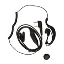 2 Way Radio Earpiece Headset PTT Mic Fit for Baofeng 5RB Walkie Talkie Black
