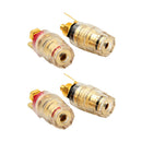 2 Pair 4mm Binding Post Banana Plug Terminal Speaker Test Socket Connector fd