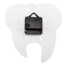 Creative Teeth Acrylic Mirror Wall Clock Home Decoration Wall Clock-Black R2A5