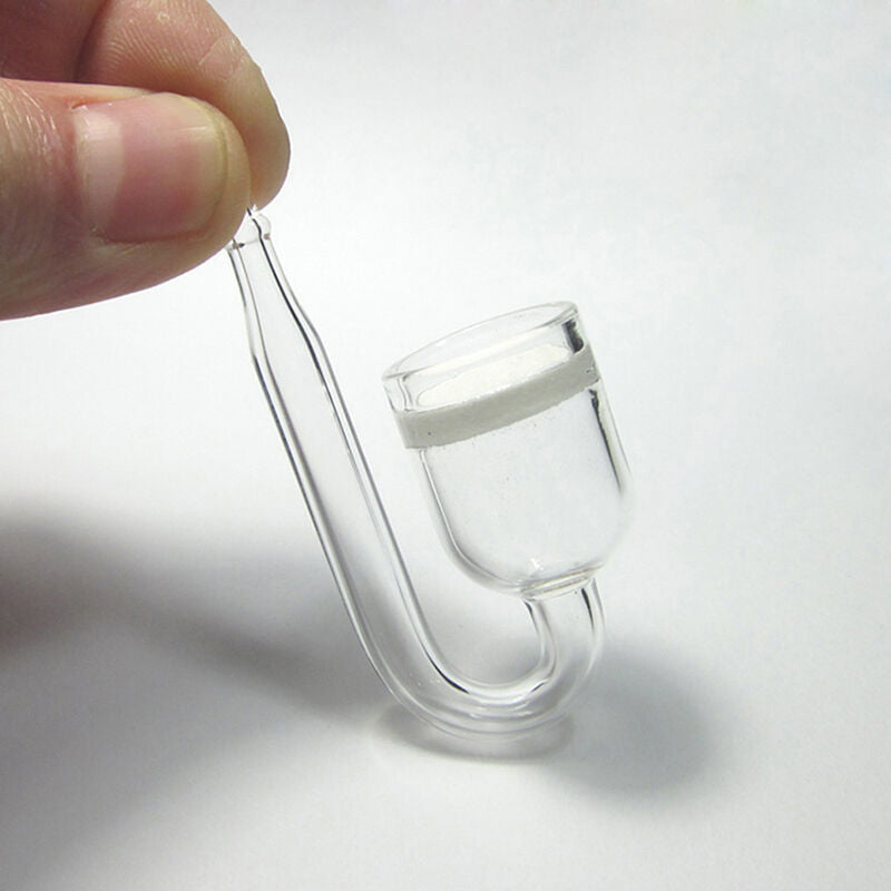 HOT Aquarium CO2 Diffuser Check Valve U Shape Glass Tube Suction Cup for