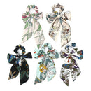 5Pcs/Set Women Hair Bowknot Streamers Scrunchies Ponytail Holder Summer Hea