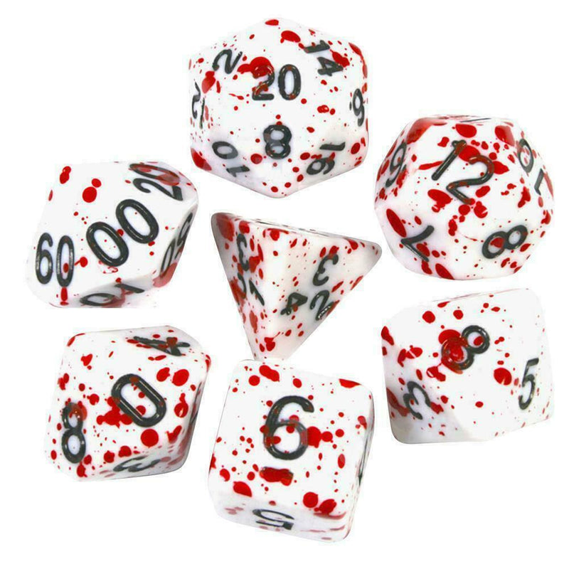 7PCS Bloody Polyhedral Dices Die For Dungeons&Dragons Games DND Board MTG G4Y8