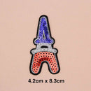 12pcs Lipstick Tower Embroidered Sew/Iron on Patchs Appliques For Bags DIY