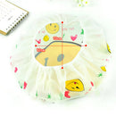 Women Cute Waterproof Elastic Plastic Shower Bathing Salon Hair Cap Hat ES