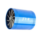 2Pcs Auto Turbocharger Dual Fan Gas Fuel Saver 2.5-2.9inch Easy installation