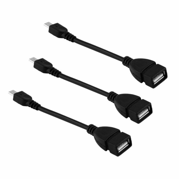 3pc Cell phones Micro USB B Male to USB 2.0 A Female OTG Adapter Converter Cable