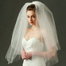 Fashion Wedding Veil Simple Tulle White Two Layers Bridal Veil Bride Access L8P5