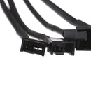 Y-Splitter Sleeved 4-Pin To 2x 3-Pin/4-Pin PWM Connector Fan Extension Adapt Hn