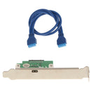 50cm 19Pin Female to USB 3.1 Type C Adapter Cable w/ PCI Profile Bracket