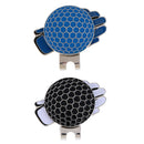 2 Pieces Novelty Glove Design Golf Hat Clip with Magnetic Ball Marker