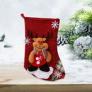 Christmas Tree Hanging Socks Linen Candy Bags Xmas Decors (Elk)