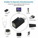 2pcs 3 Port Mini USB 3.0 Hub High Speed Hub Splitter Box For Computer Lapt XRV