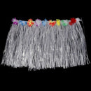 Short Hawaiian Grass Hula Skirt Luau with Flowers Fancy Dress Costume Acces S4K7