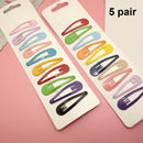 Girls Mini Metal Princess Side Hair Clip Candy Color