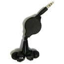 New Black Retractable InEar Earbud Earphone Headphone For Phone MP3 MP4