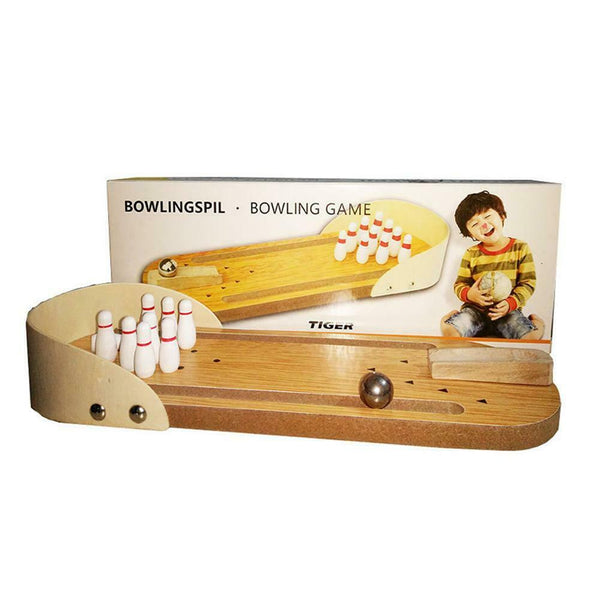 Wooden Mini Bowling Family Interactive Toys Set Entertainment Finger Board Game