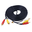 3 RCA Composite Male to Male Audio Video AV Cable for DVD TV