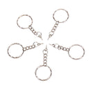 40Pcs Polished Key ring Screw Eye Short Chain Split Ring Connector DIY Jewe BX