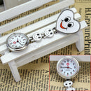 Smiling Face Heart Shaped Clip On Fob Brooch Pendant Nurse Hanging Pocket Watch