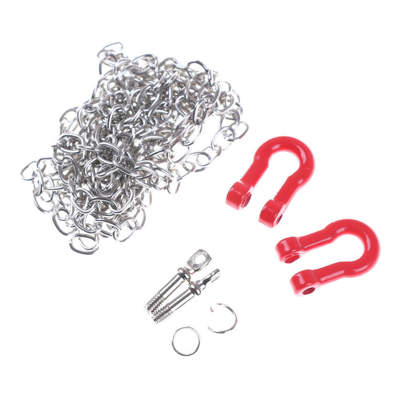 1:10 RC Crawler Parts Tow Hook Trailer Chain Kit for Axial scx10 Tamiya JR