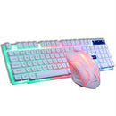 Computer Desktop Gaming Keyboard and Mouse Mechanical Feel Led Light Backl&+
