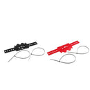 2x Exhaust Muffler Silencer Protector Heat Guard for Dirt Bike, Black+Red