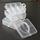 Clear 3 Tier Plastic Craft Storage Organizer Box Case Adjustable 18 Compartments
