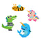 DIY Full Drill Round Cartoon Animal Diamond Painting Xmas Children Stickers
