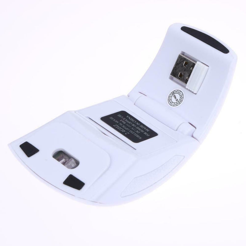 2.4GHz Wireless Arc Folding Mouse with USB Receiver for Laptop Tablet PC