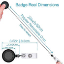 10 Retractable Reel ID Badge Card Holder + 10 Double Sided Vertical Clear I