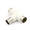 4x Coax Coaxial Antenna Y Splitter Adapter Aerial to TV Converter Plug  jbTEUS