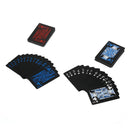 2 Sets Waterproof Plastic Pvc Black Playing Cards Poker Card Board Game   Z